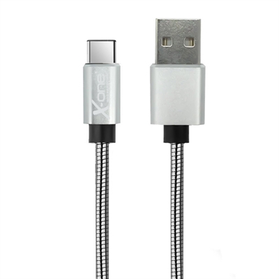 X One Cmc1000s Cable Usb Metal Tipo C Plata